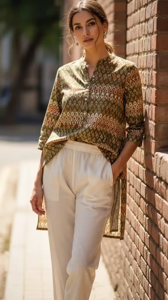 casual-kurti-with-straight-pants