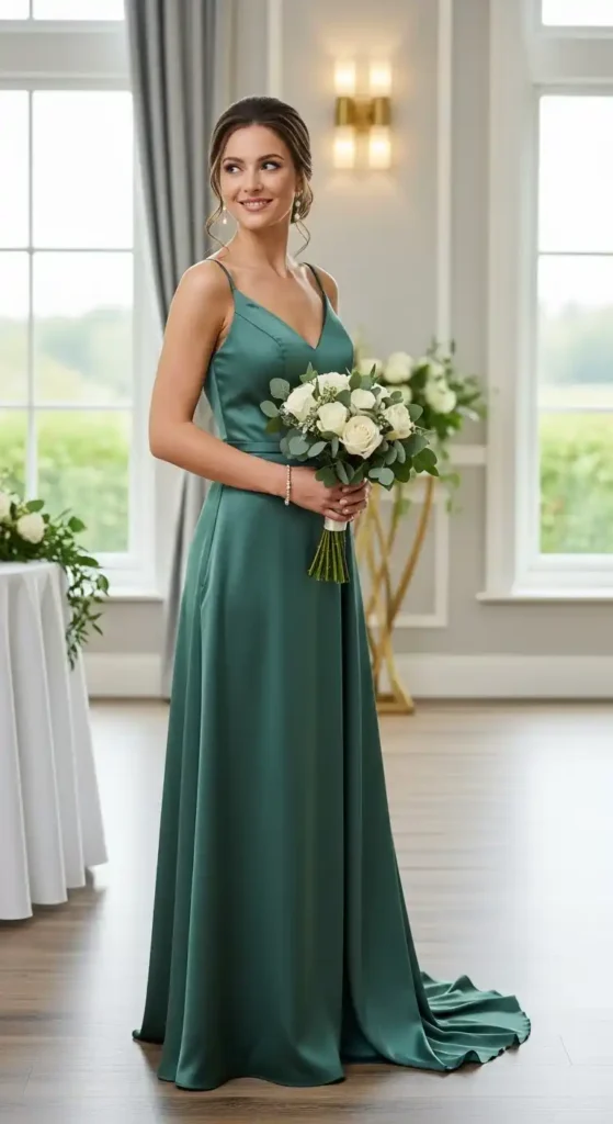floor-length-satin-gown-for-weddings