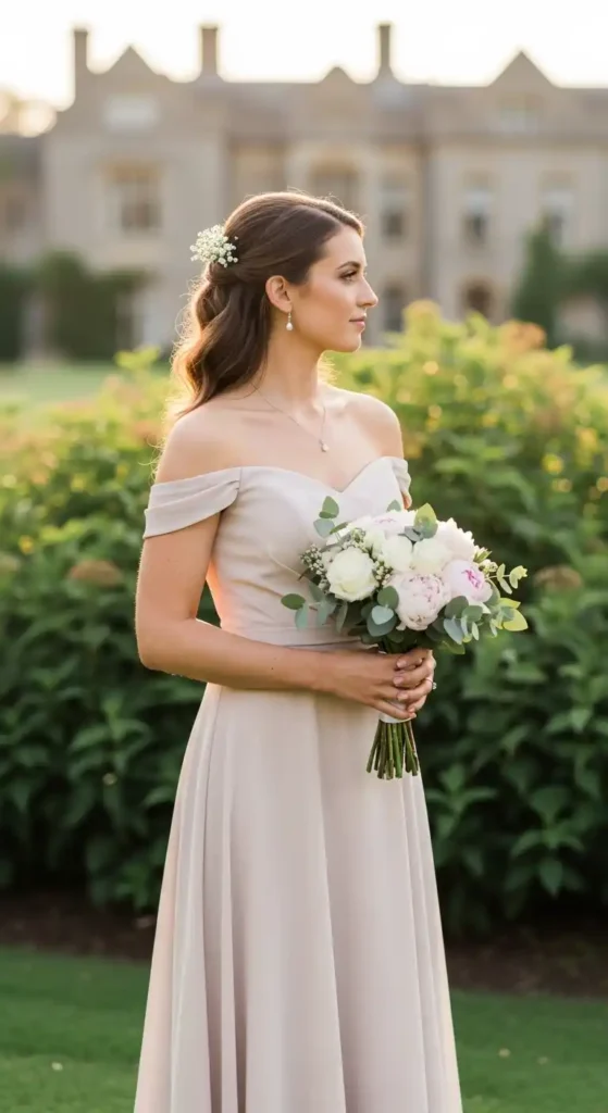 off-shoulder-bridesmaid-dress