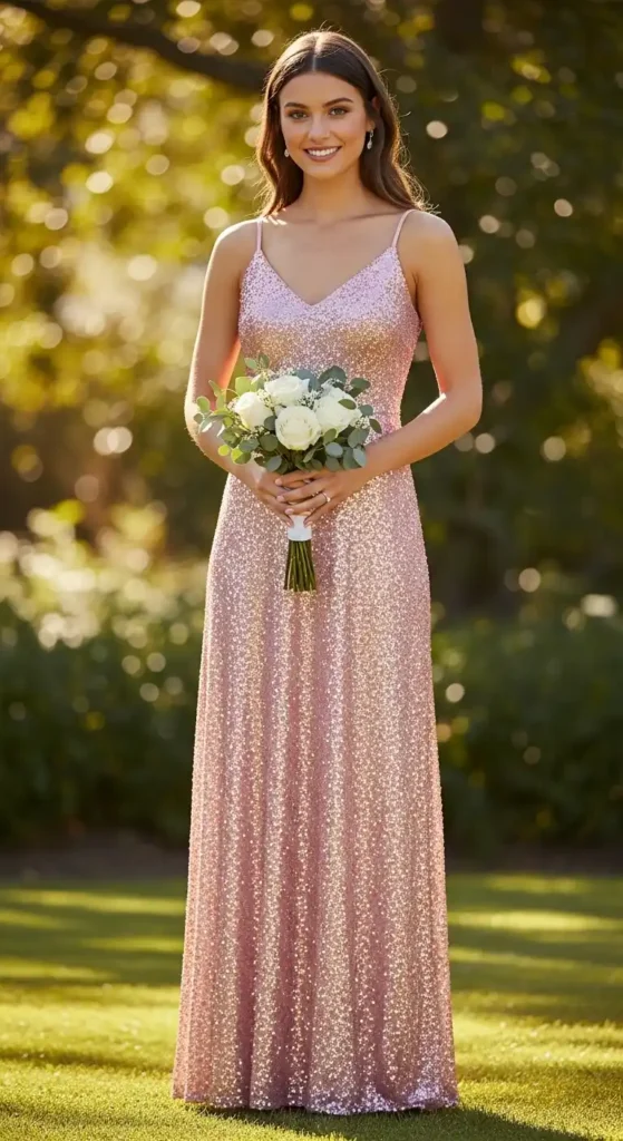 sequined-bridesmaid-dress