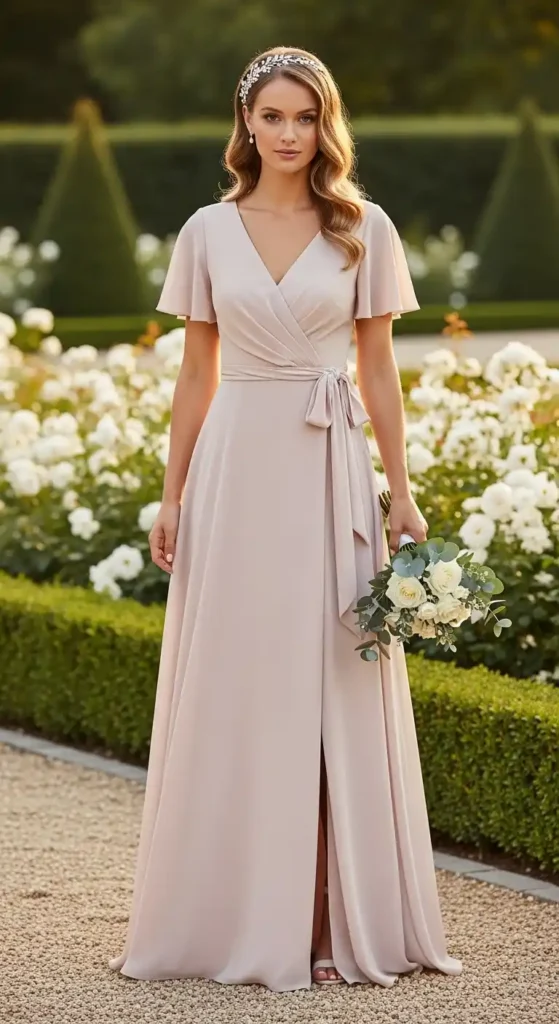 wrap-style-bridesmaid-dress