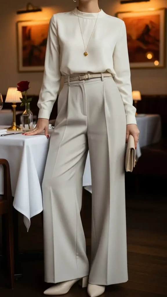 cream-blouse-with-wide-leg-trousers
