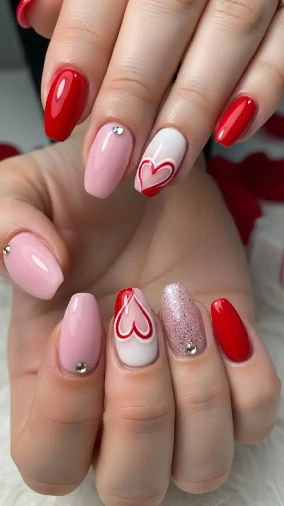 double-heart-accent-ring-finger