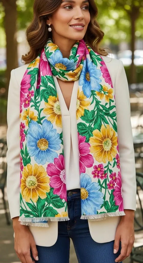 floral-print-scarf
