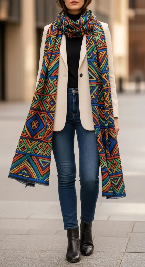 geometric-print-scarf