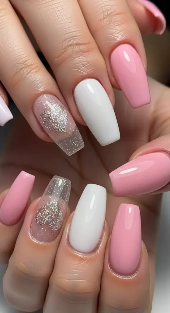glitter-heart-accent-nail