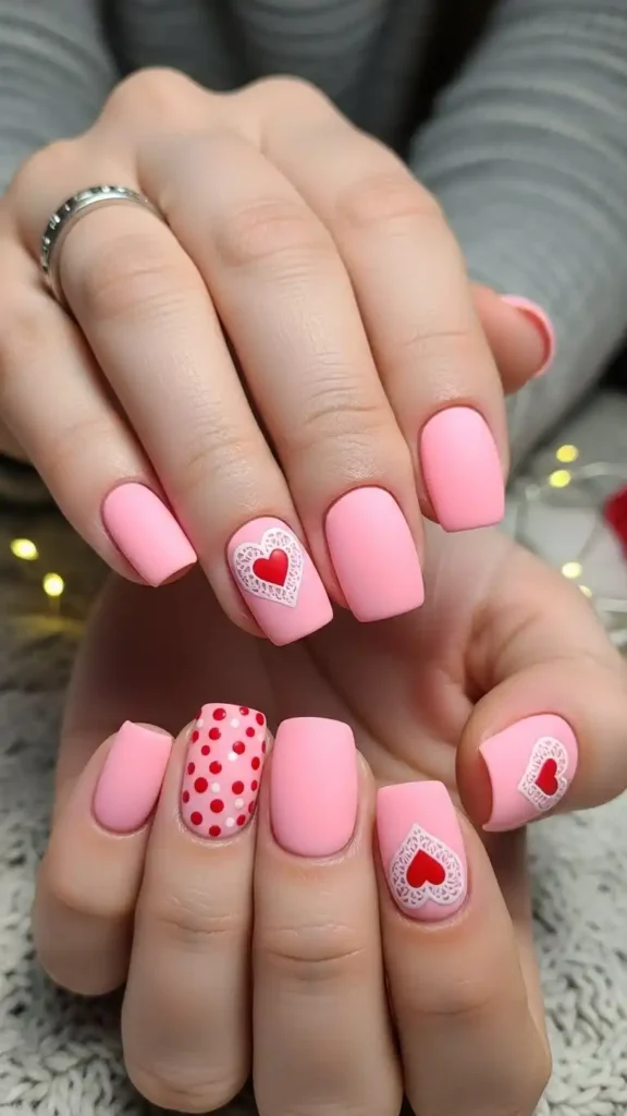 matte-pink-nails