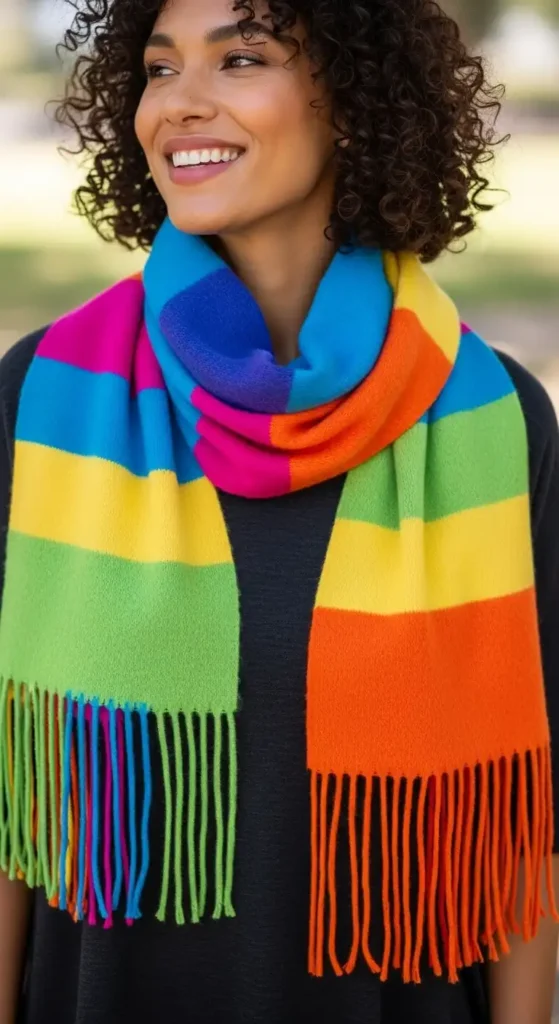 multicolor-fringe-scarf