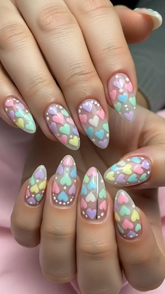 pastel-heart-mix-nail-design