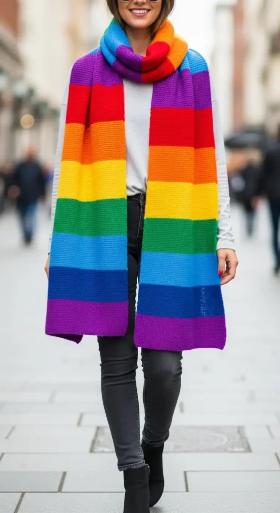 rainbow-striped-scarf