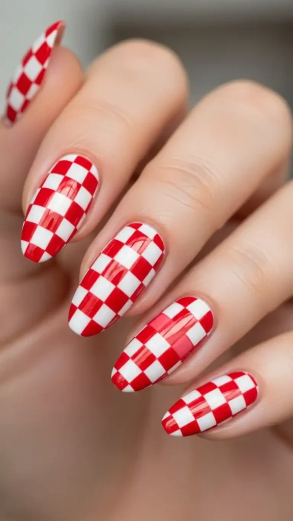 red-and-white-checker-board-nails