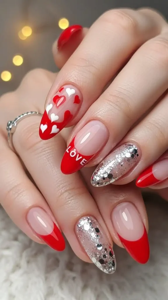 red-french-mani
