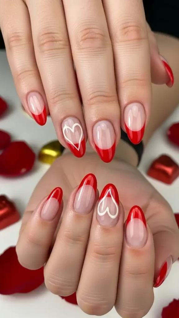 red-french-tips-with-modern-twist