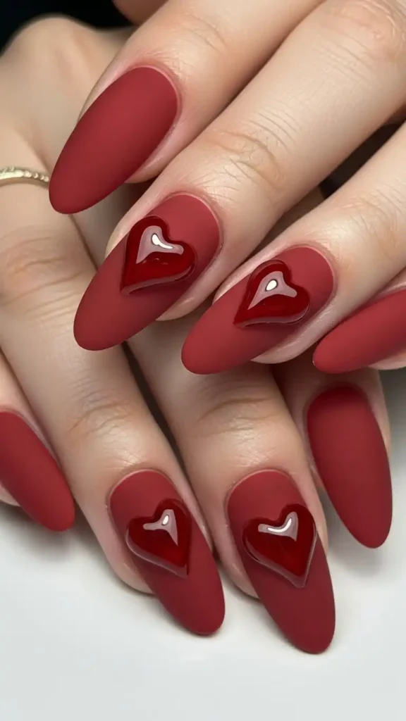 red-matte-nails-with-gloss-heart