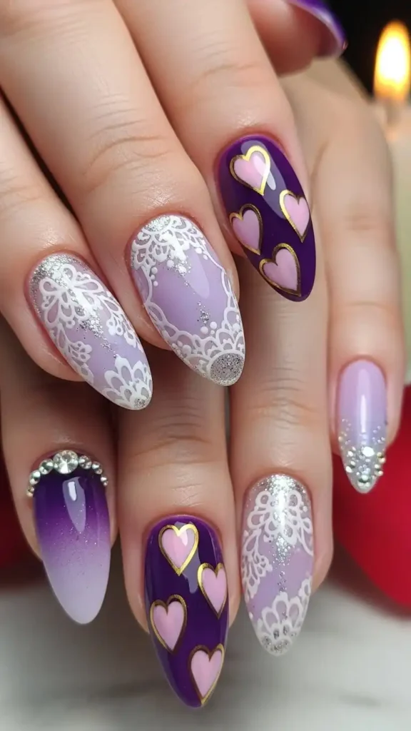 violet-romance-almond-nails