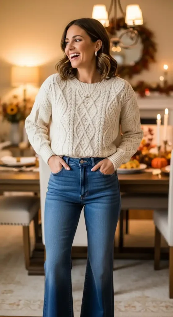 cable-knit-sweater-paired-with-flared-pants