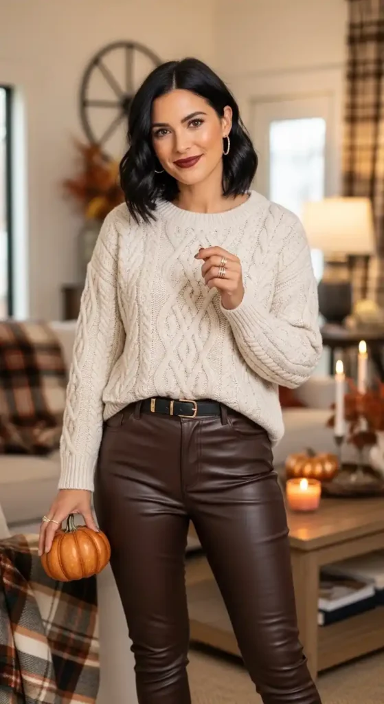 faux-leather-pants-paired-with-a-soft-sweater