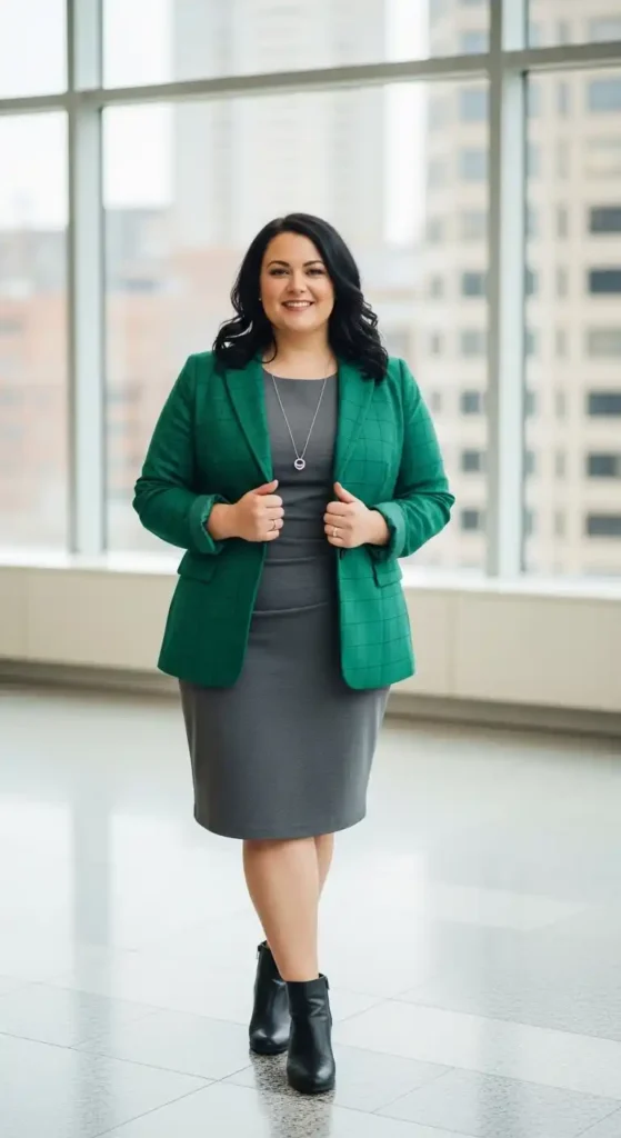 statement-blazer-with-slim-dress