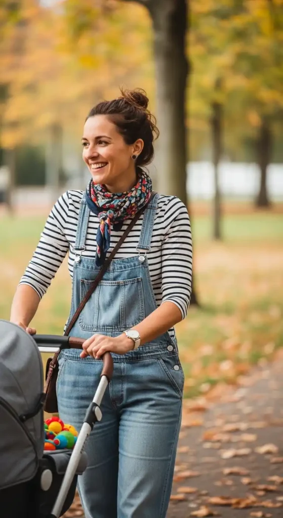 denim-overalls-and-striped-top