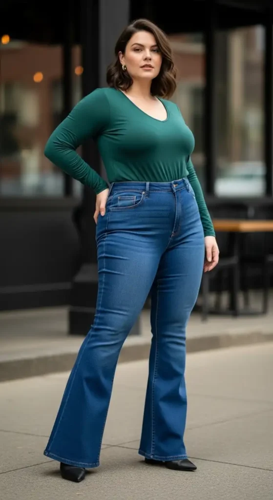 flared-pants-with-a-fitted-top