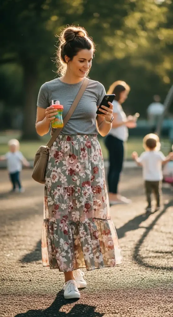 maxi-skirt-and-fitted-top