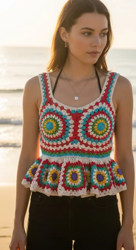 crochet-peplum-top