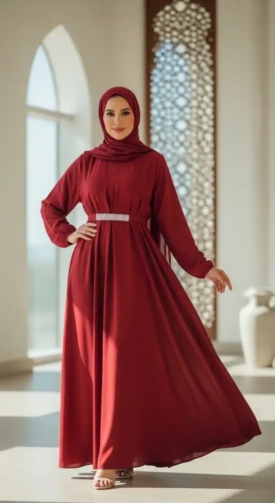 long-shirt-dress-with-embellished-belt