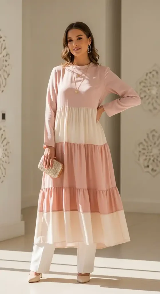 tiered-kurta-with-straight-pants