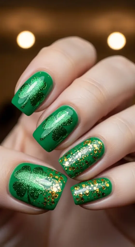 glitter-shamrocks