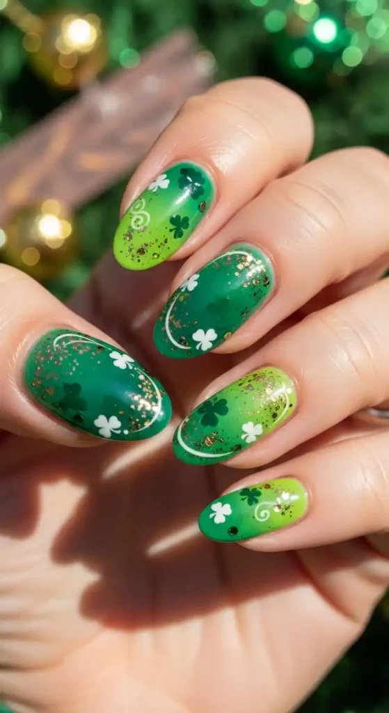 green-ombre-nails