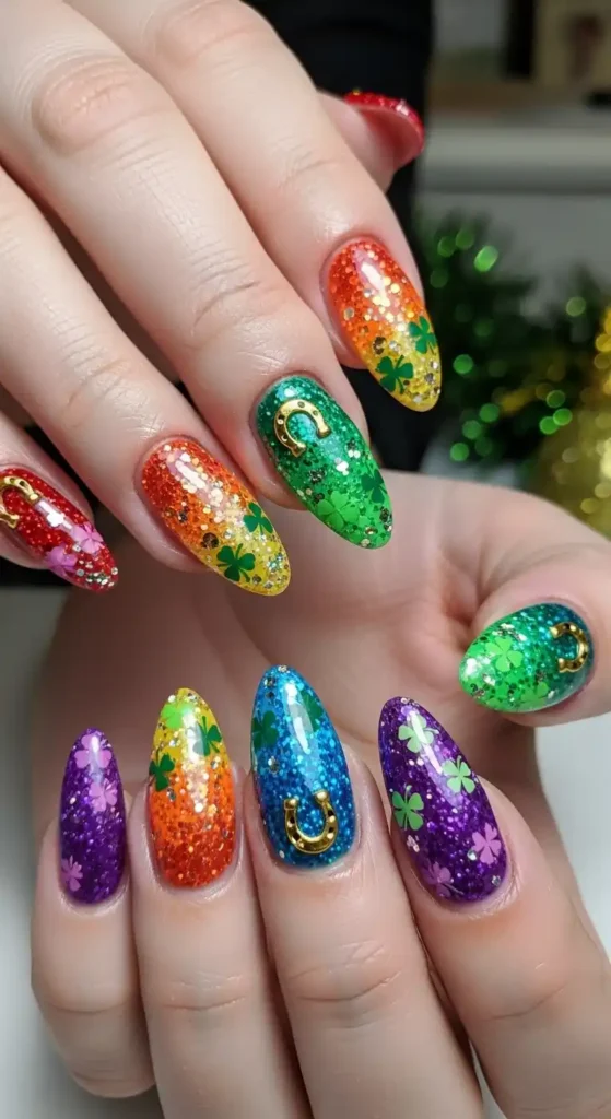 rainbow-glitter-nails
