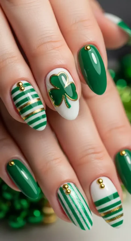 shamrock-accent-nails