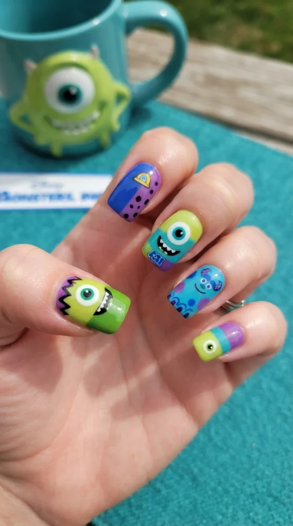 monsters-inc.-color-block-nails